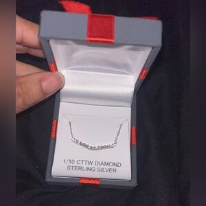 1/10 CTW diamond Necklace with sterling silver